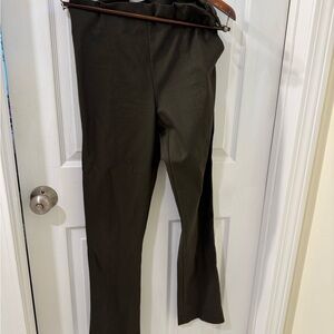 Mm LaFleur Dark Olive Foster High-Waisted Pants